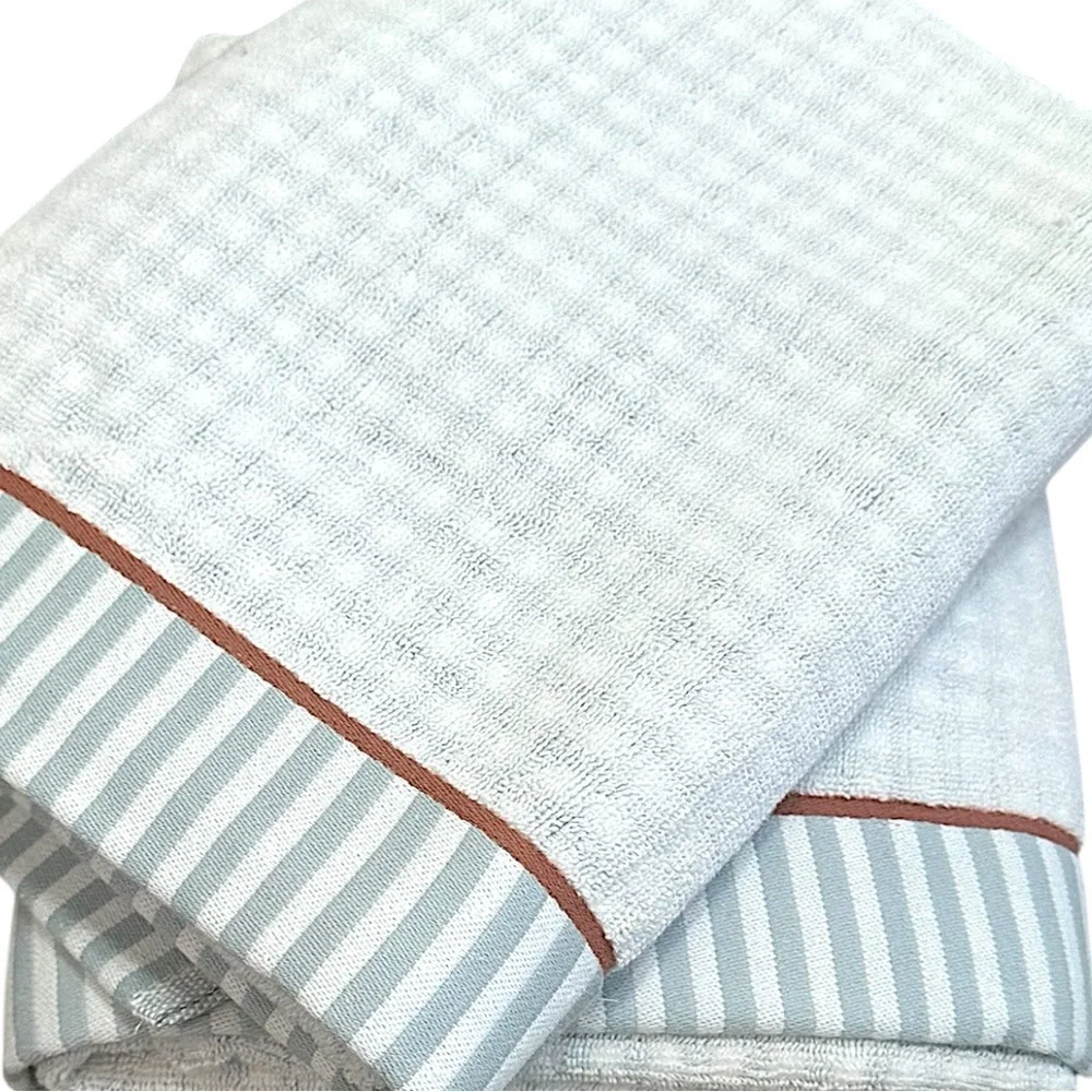 New Threshold Gingham Premium Bath Towels Set 2 Pc XL Traditional Gingham Plaid